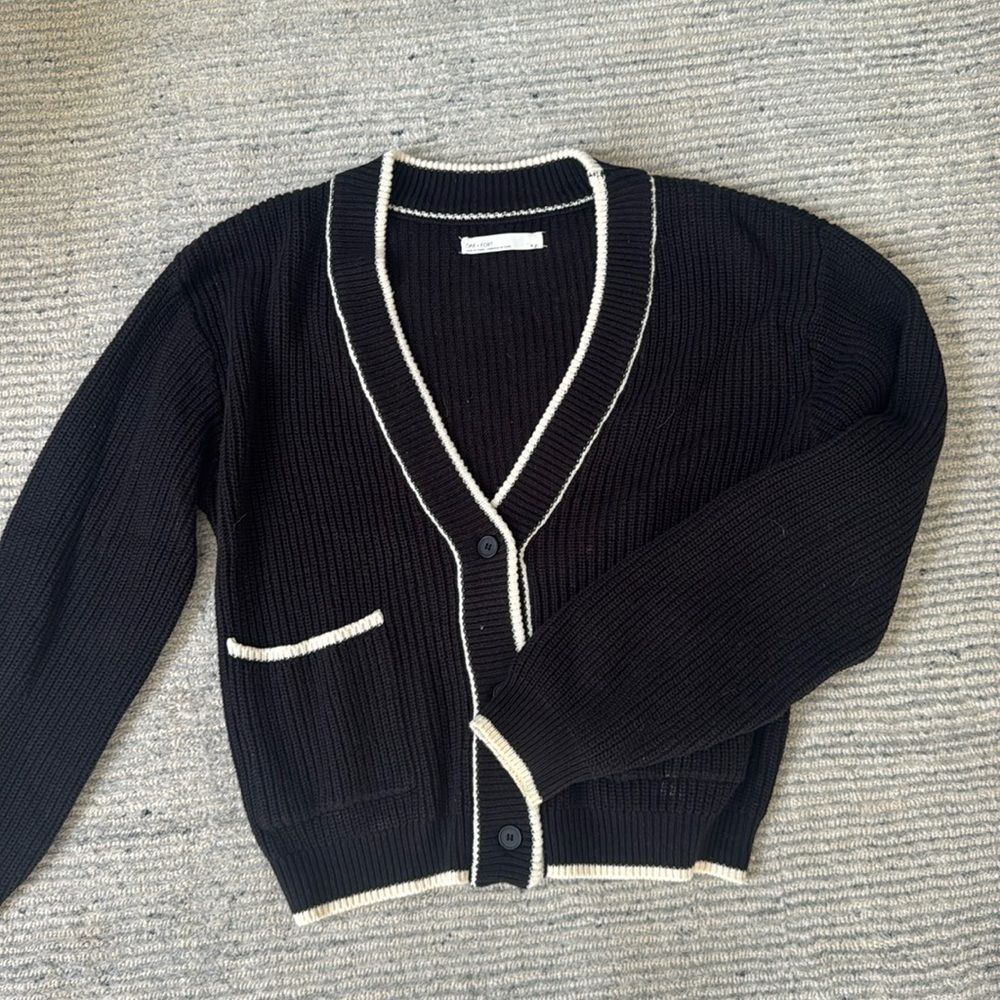 Oak + Fort Black and White Sweater